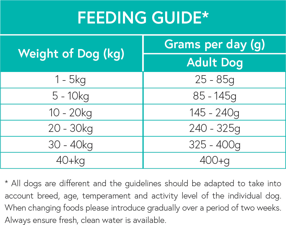 Adult Dog Duck Sweet Potato with Orange Feeding Guide